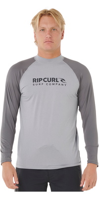 2026 Rip Curl Shock UPF Langærmet Lycra-vest Til Mænd 16GMRV - Grey Marle
