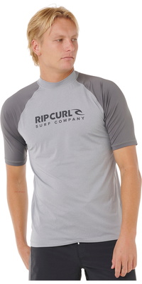 2026 Rip Curl Shock UPF Kortærmet Lycra-vest Til Mænd 16HMRV - Grey Marle