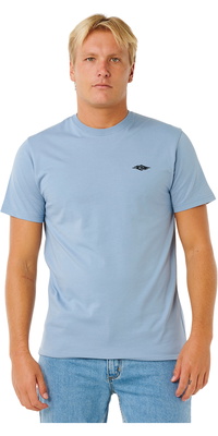 2026 Rip Curl Streamline-T-shirt Med Broderi Til Mænd 10XMTE - Faded Denim
