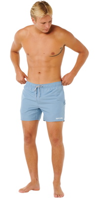 2026 Rip Curl Streamline Offset Volley Boardshorts Til Mænd 0EQMBO - Faded Denim