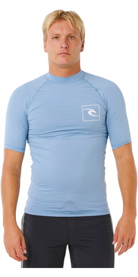 2026 Rip Curl Herre Streamline UPF Kortærmet Lycra-vest 172MRV - Faded Denim