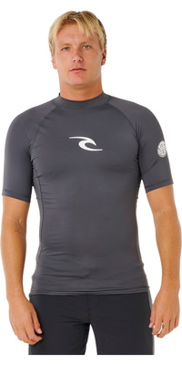 2026 Rip Curl Herre-Waves UPF- Performance -lycra-vest Med Korte ærmer 16MMRV - Charcoal Grey