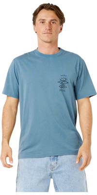 2026 Rip Curl Herre Søgeikon T-shirt 0X9MTE - Bluefin