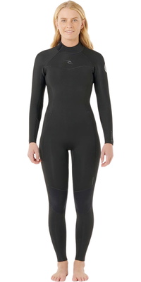 2026 Rip Curl Kvinders Dawn Patrol 3/2mm Back Zip Wetsuit 164WFS - Black