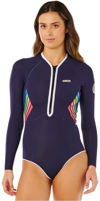 2026 Rip Curl Dame G-Bomb 1.5mm Front Zip For&aring;rs V&aring;ddragt 13PWSP - Dark Navy