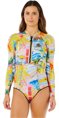 2026 Rip Curl Womens G-Bomb 1.5mm Front Zip Forårsvåddragt 13PWSP - Multicolor