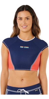 2026 Rip Curl -surf-crop-lycra-vest Med Korte ærmer Til Kvinder 0W3WSW - Dark Navy