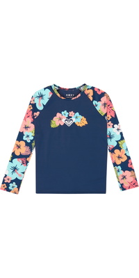 2026 Roxy Junior Morning Flower Lycra-sæt ERLWR03360 - Mood Indigo Morning Flowers Tw