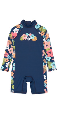 2026 Roxy Junior Morning Flower UV-dragt ERLWR03361 - Mood Indigo Morning Flowers Tw
