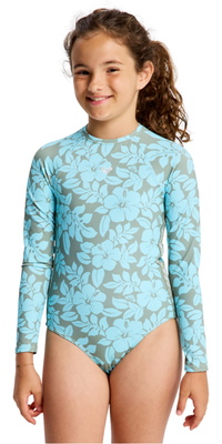 2026 Roxy Junior Roxy -badedragt Med ånd ERGWR03484 - Oil Green The Mo Mini Rg