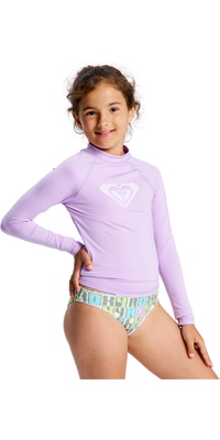 2026 Roxy Junior Whole Hearted Langærmet Lycra-vest ERGWR03490 - Crocus Petal