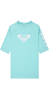 2026 Roxy Junior Whole Hearted Kortærmet Lycra-vest ERGWR03491 - Aqua Splash