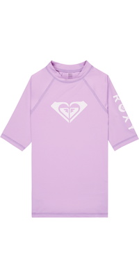 2026 Roxy Junior Whole Hearted Kortærmet Lycra-vest ERGWR03491 - Crocus Petal