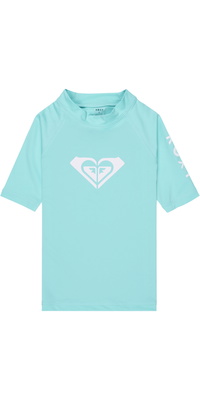 2026 Roxy Junior Whole Hearted Kortærmet Lycra-vest ERLWR03363 - Aqua Splash