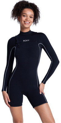2026 Roxy Dame- Elite Xtra Stretch 2mm Langærmet Chest Zip Forårsvåddragt 26BW243501 - Black