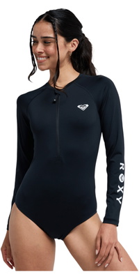 2026 Roxy Essentials Langærmet Surfdragt Til Kvinder Front Zip Surfsuit ERJWR03906 - Anthracite