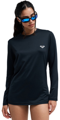 2026 Roxy Happy Waves Langærmet Lycra-vest Til Kvinder ERJWR03911 - Anthracite