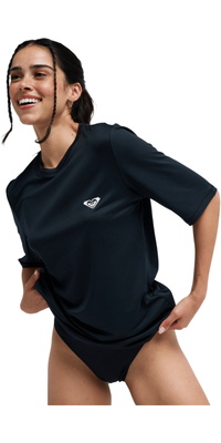 2026 Roxy Kvinders Happy Waves Kortærmet Lycra-vest ERJWR03913 - Anthracite