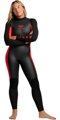 2026 Roxy S Icon-kollektion Til Kvinder 3/2mm Back Zip -våddragt 26BW214500 - Flame
