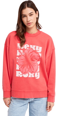 2026 Roxy -kollektion Til Kvinder Terry Sweater ERJFT05087 - Hibiscus