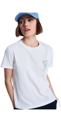2026 Roxy Oceanregular Kortærmet T-shirt Til Kvinder ERJZT06110 - Coconut Milk