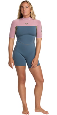 2026 Roxy Womens Prologue + 2mm Back Zip Shorty Våddragt 26BW253502 - Ash