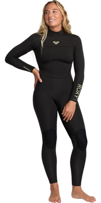 2026 Roxy Kvinder Prologue + 4/3mm Back Zip Wetsuit 26BW213516 - Black