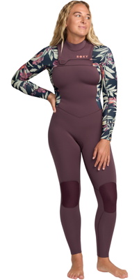 2026 Roxy Dame- Swell Naturfarvet 3/2mm Chest Zip Våddragt 26BW213508 - Black Multi
