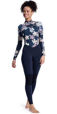 2026 Roxy Kvinders Swell Naturlig 3/2mm Back Zip Våddragt 26BW213511 - Flower