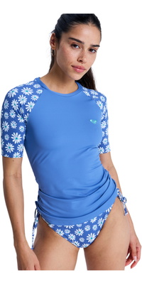 2026 Roxy -dame Den Klassiske Lycra-vest Med Korte ærmer ERJWR03899 - Dutch Blue Flower Soul Small