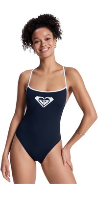 2026 Roxy -dame Retro Essentials High Leg One Piece ERJX103798 - Anthracite