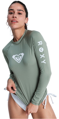 2026 Roxy Langærmet Lycra-vest Til Kvinder Fra Whole Hearted, ERJWR03547 - Oil Green