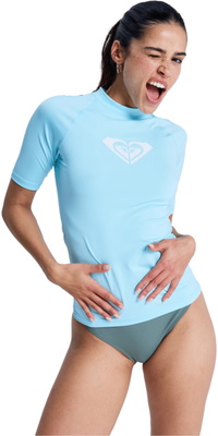 2026 Roxy Korteærmet Lycra-vest Til Kvinder Fra Whole Hearted, ERJWR03548 - Tanager Turquoise