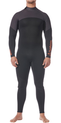 2026 Typhoon Herre Essential 3/2mm Back Zip V&aring;ddragt 250000 - Black / Solar
