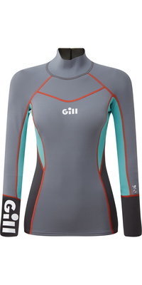 Gill Womens Zenlite 1.5mm Flatlock Neopren Top 5003W - Steel Grey