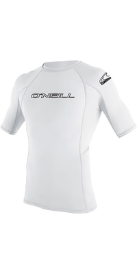 2026 Oneill Ungdom Grundlæggende Skins Kortærmet Lycra Vest 3345 - Hvid