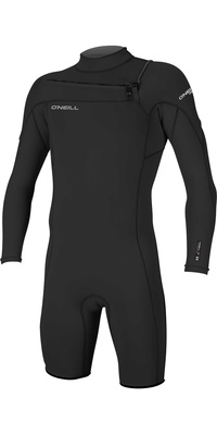 2026 Oneill Mænd Hammer 2mm Langærmet Chest Zip Shorty Våddragt 4928 - Sort