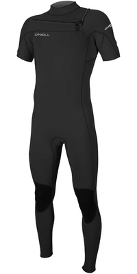 2026 Oneill Mænd Hammer 2mm Kortærmet Chest Zip Våddragt 5056 - Sort