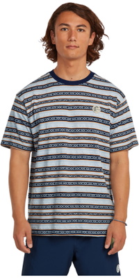 2026 ONeill Herre Originals Jacquard Streg T-shirt 2850343 - Blue Originals Hstripe