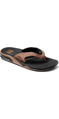 2026 Reef Mænds Fanning Flip Flops Ci8102 - Sort / Tan