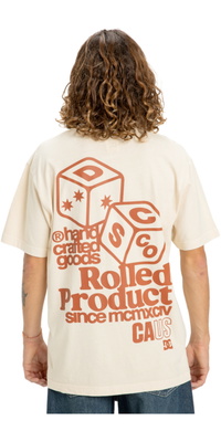 2026 DC Shoes Høj Rullende Tee EDYZT04367 - Oatmeal