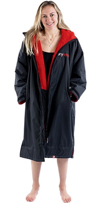 2025 Dryrobe Advance Langærmet Skiftetøj Robe V3 DALSV3 - Black / Red