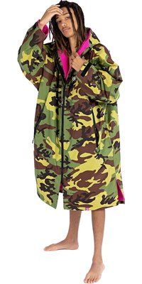 2025 Dryrobe Advance Langærmet Omklædningskåbe V3 DALSV3  Camo / Pink