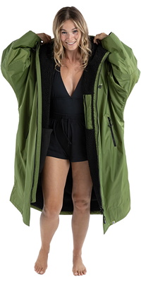 2025 Dryrobe Advance LangÃ¦rmet OmklÃ¦dning Robe V3 DALSV3 - MÃ¸rkegrÃ¸n / Black