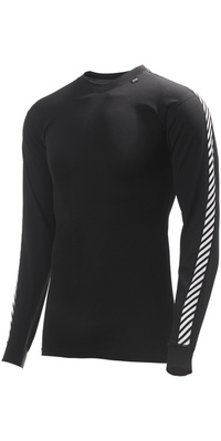 2026 Helly Hansen Lifa Stripe Crew Neck Basislagstop 48800 - Black