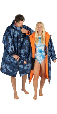 2025 Dryrobe Advance Langærmet Skiftetøj Robe V3 DALSV3 - Blue Camo /... Orange
