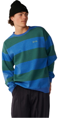 2026 Rip Curl Herre Forstyrrelse Stripe Crew Sweatshirt 0CFMFL - Riverside