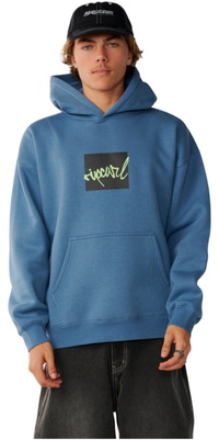 2026 Rip Curl Herre Rip Skript Ikonsk Hoodie 0F7MFL - Bluefin