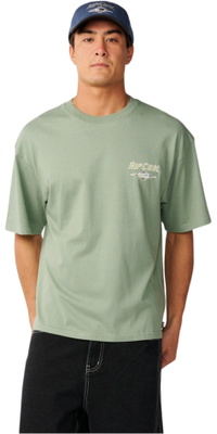 2026 Rip Curl Herre Arv Ikonsk T-shirt 12FMTE - Sage