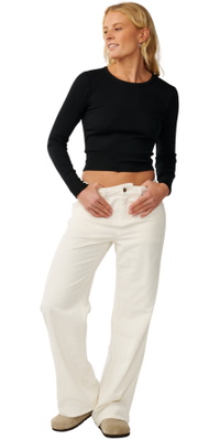 2026 Rip Curl Dame Aggie Snor Relaxed Bukser 070WPA - Bone